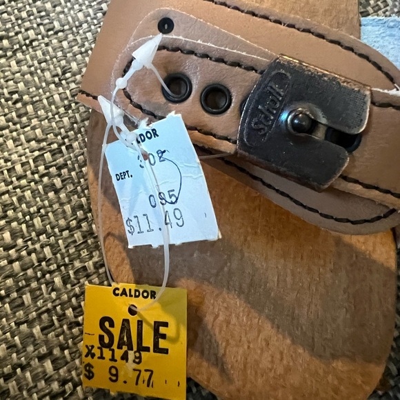 RARE 1970’s VINTAGE Dr. Scholl Tan Exercise Sandals with original tags - Picture 5 of 10